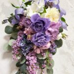 喜寿のお祝い高級造花のフラワースワッグオーダー