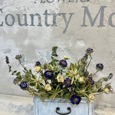 10月ドライフラワー教室の作品のご紹介