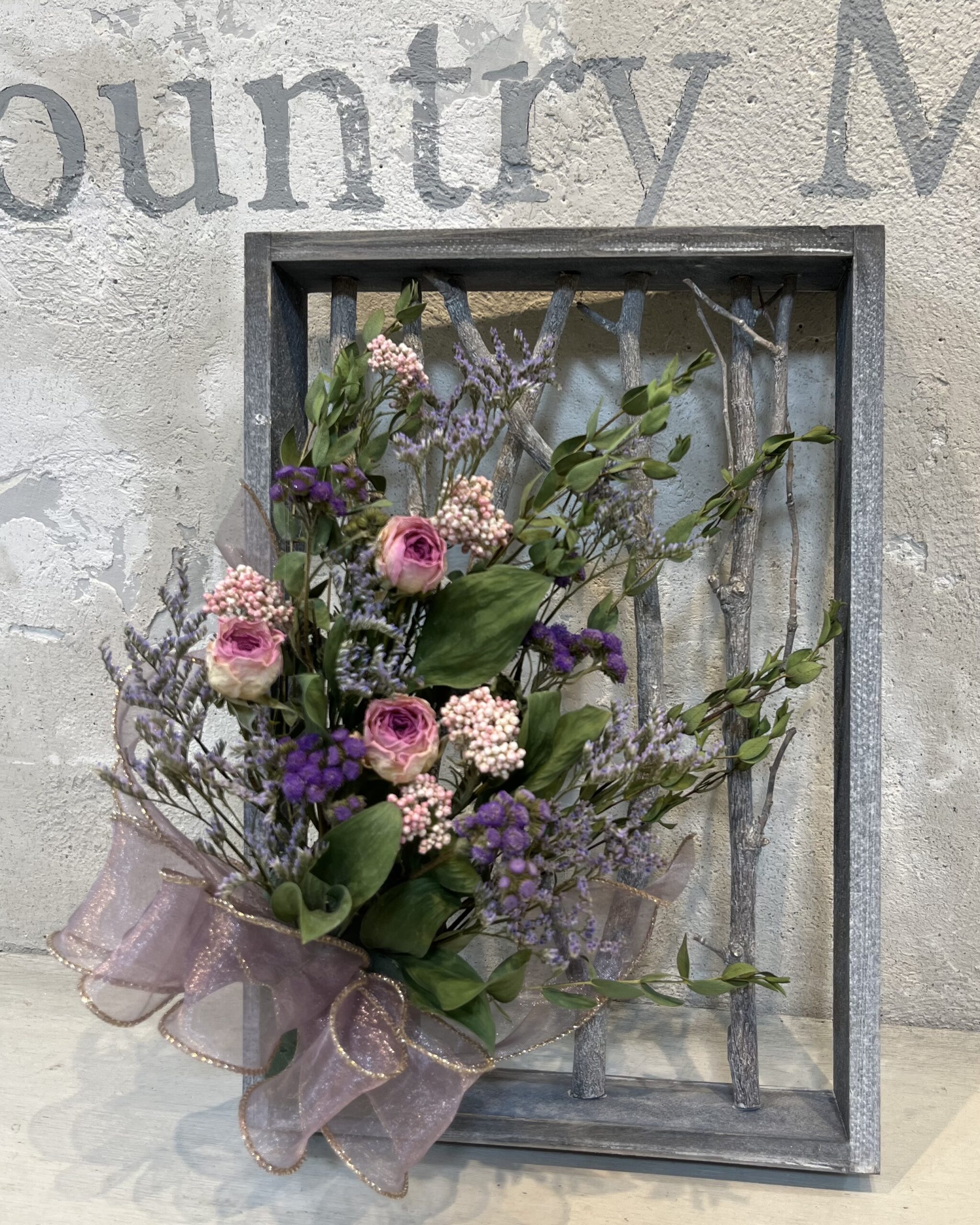 11月ドライフラワー教室の作品のご紹介