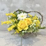 春限定！ 黄色が可愛いミモザでアーティフィシャルフラワー＆プリザーブドフラワーアレンジメント教室の体験レッスン